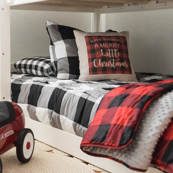 Beddys checked out twin zipper bedding- minky - Picture 2 of 7